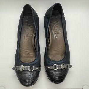 AGL Cap Toe Flat - Navy - Size 39